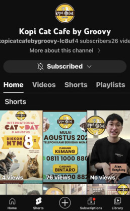 Kopi Cat Cafe YouTube Channel